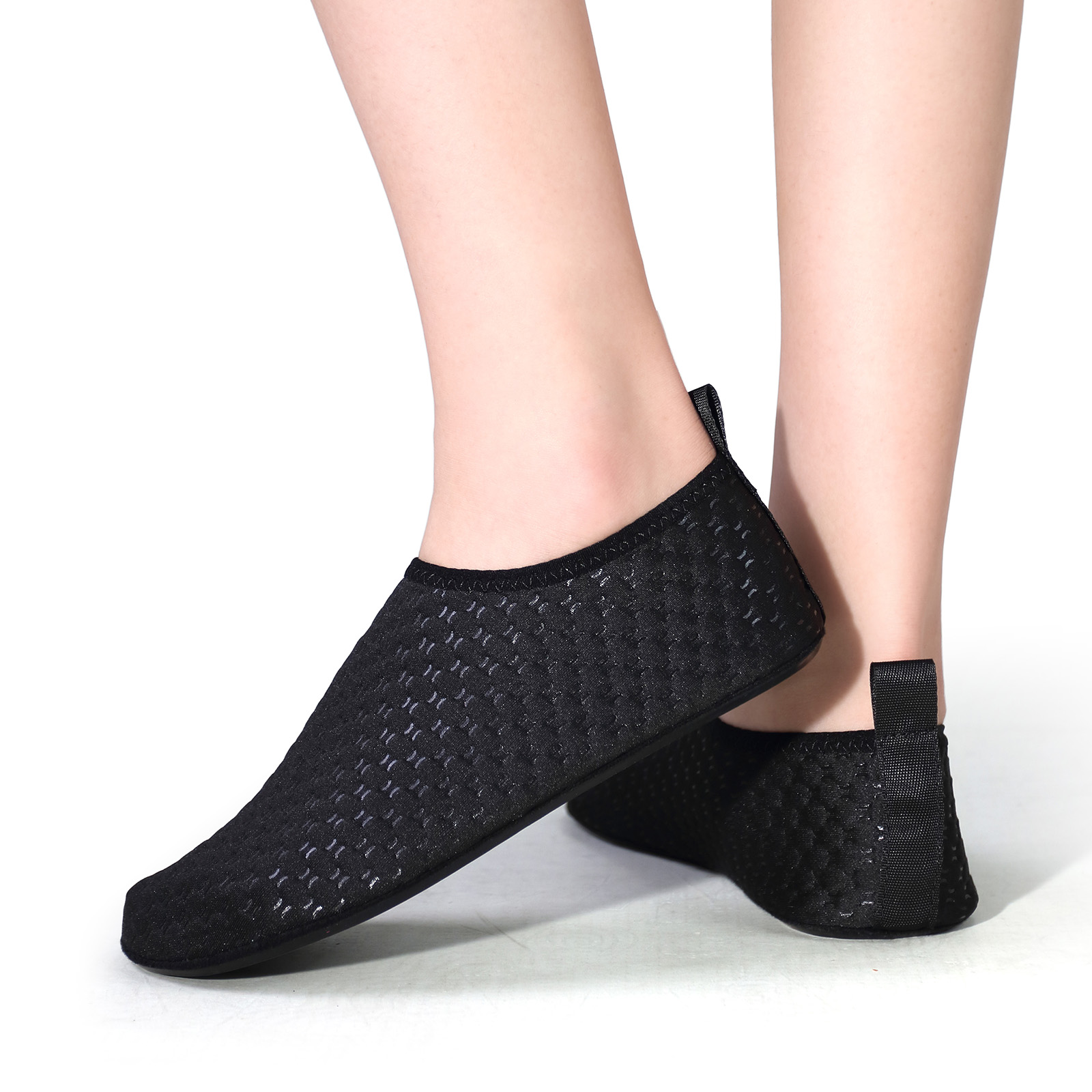Yoga Fitness Band - Schwarze, schnell trocknende Wasserschuhe, Barfuß-Aqua-Socken, rutschfeste,