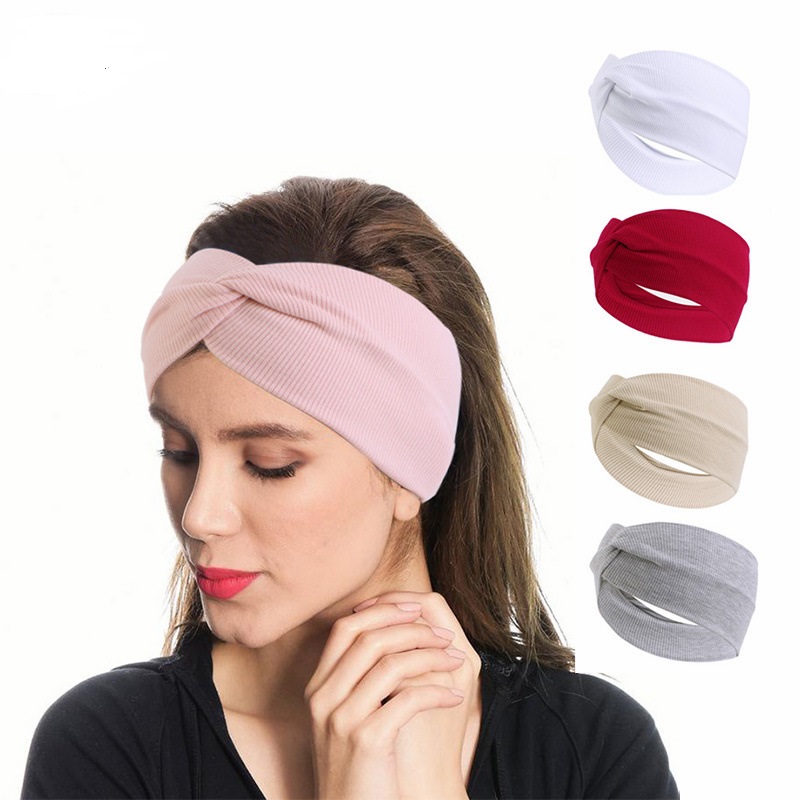 Stretch Strap Yoga - Elastisches Stirnband mit gekreuzten Haarbändern für